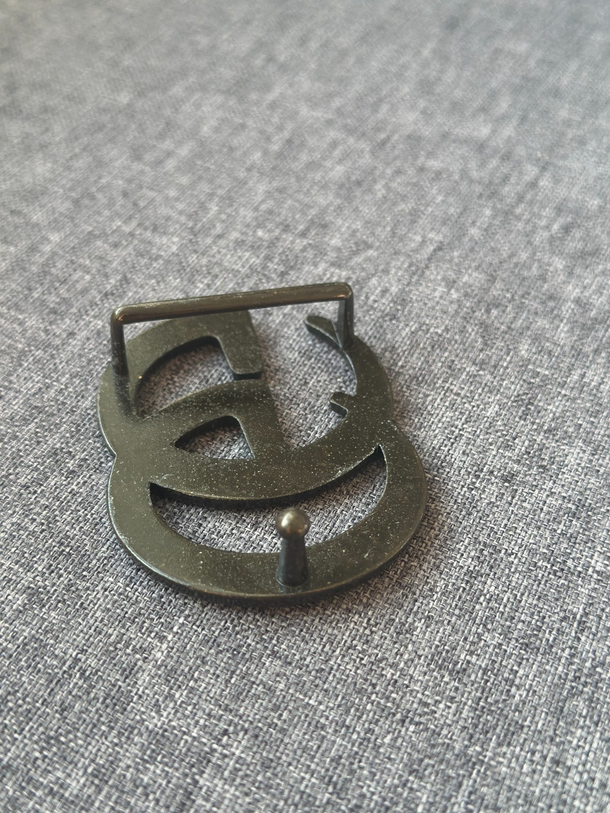 Vintage Golden G Logo Monogram Reversible Gold Belt Buckle 4cm 1.5&Prime; Designer