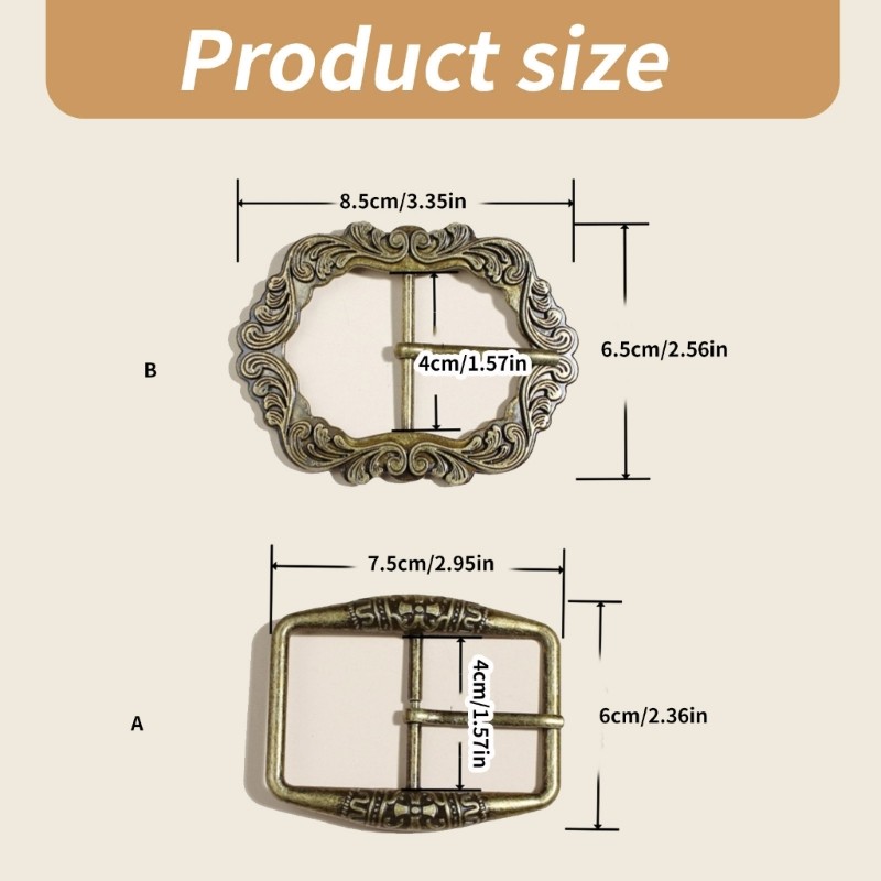 Western Relief Pattern Metal Belt Buckle Teenager Rock Fashion Belt Buckle