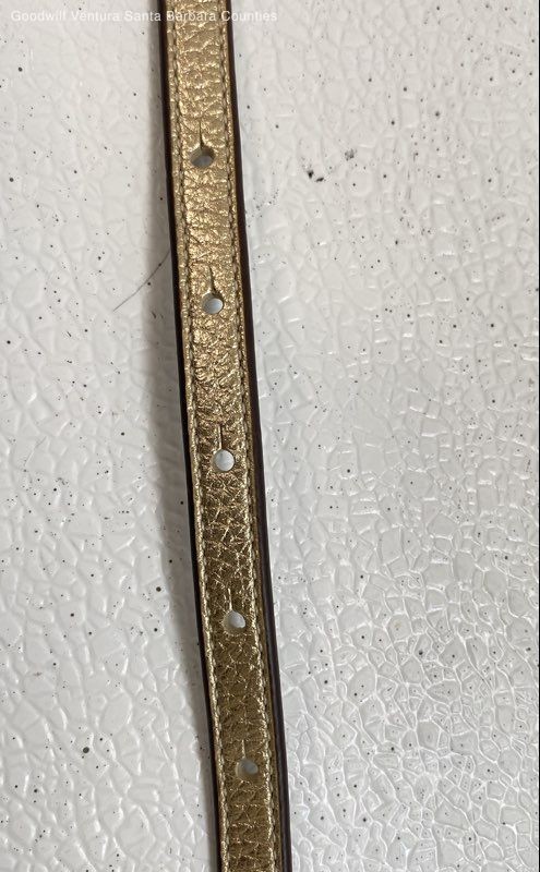 Tory Burch Reversible Logo Skinny Belt In Gold And Silver