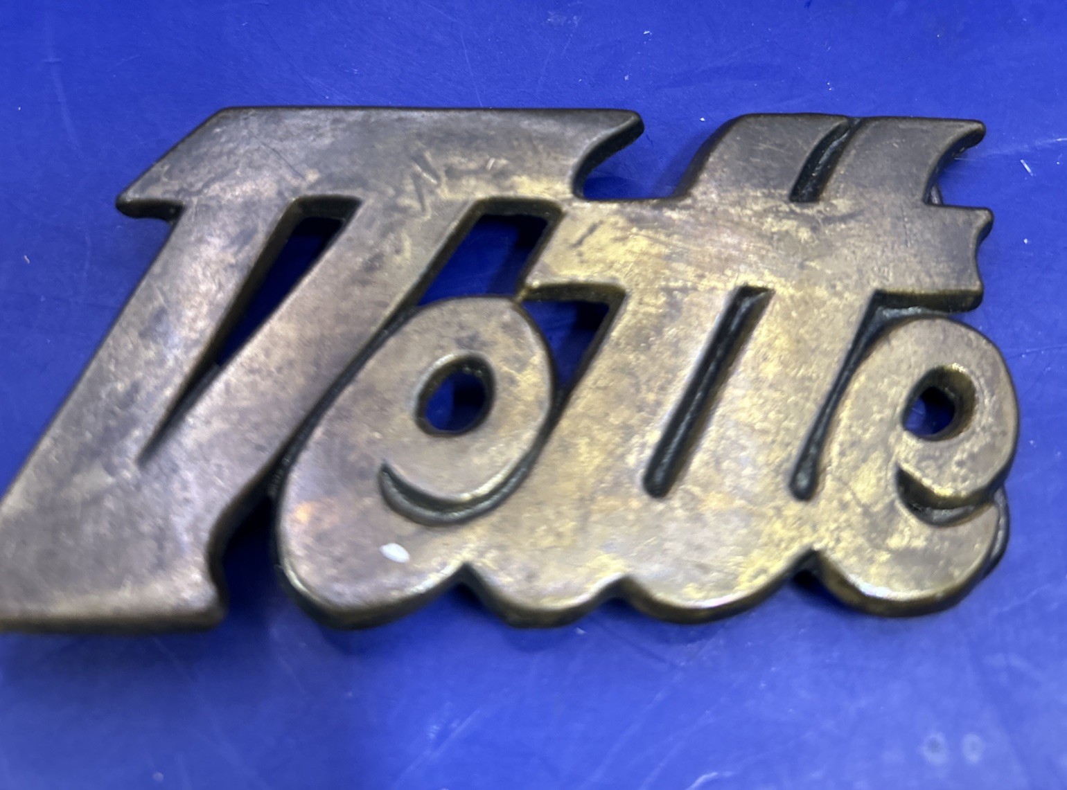 Vintage Corvette Vette Belt Buckle Brass Collectible