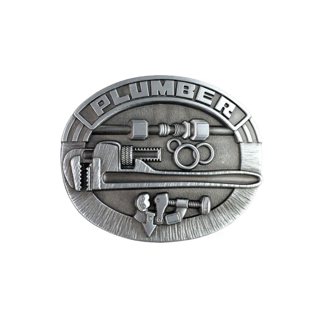Antique Silver Trades Tradesman Belt Buckle Gurtelschnalle Boucle de ceinture