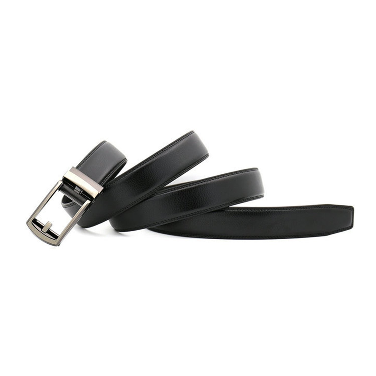 Chemstar Men&rsquo;s Comfort Genuine Leather Belt with One Click Size, Black