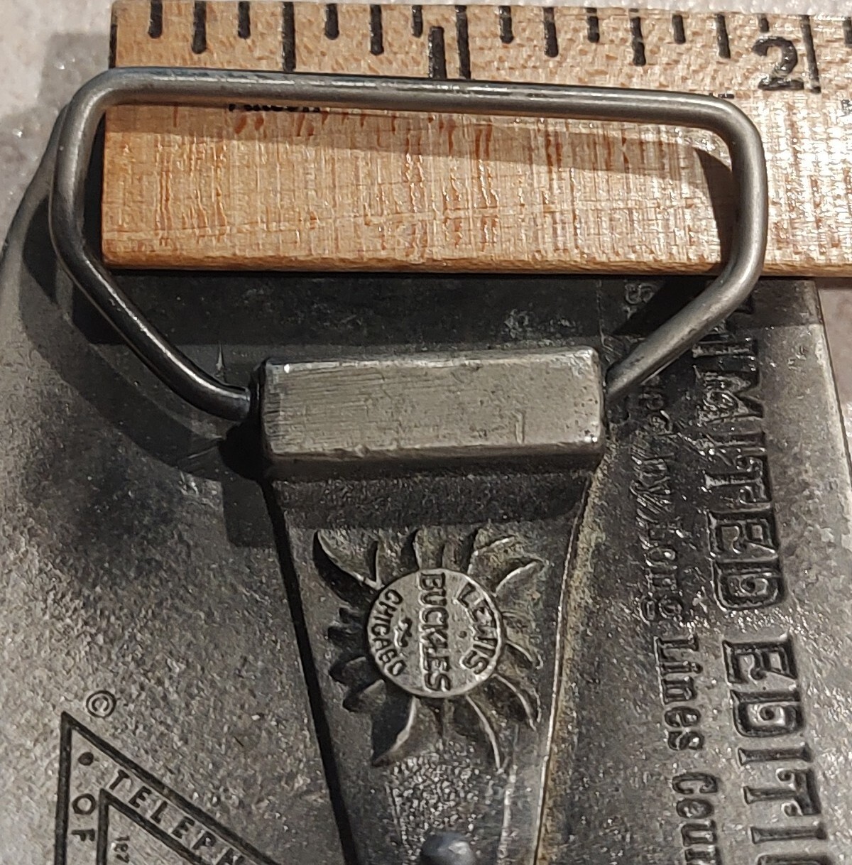 Vintage Lewis of Chicago Telephone Industry Belt Buckle 100 Years 1876-1976 USA