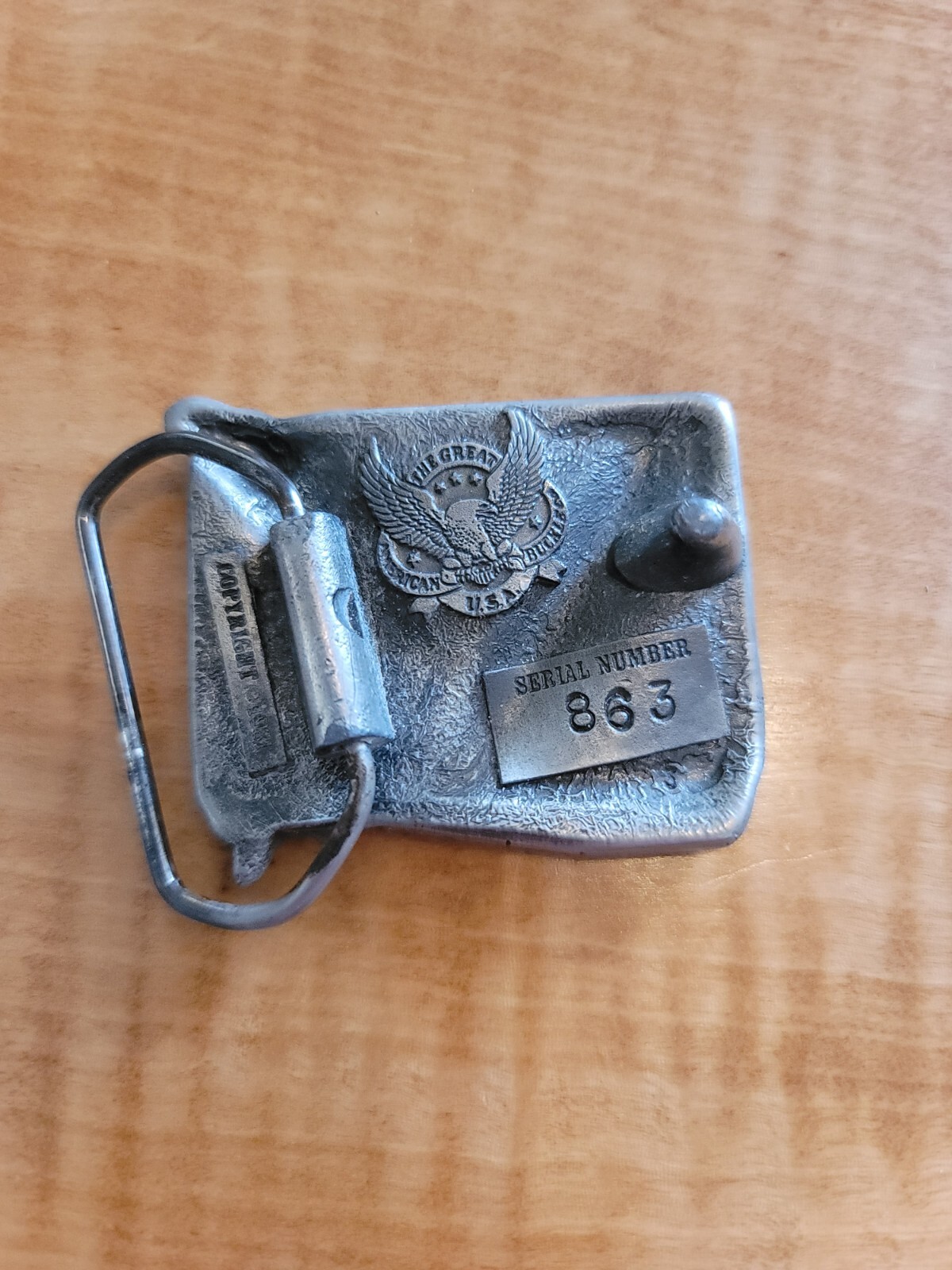 Painter BELT BUCKLE The Great American Buckle Co 1981 Serial No 863 Made in USA