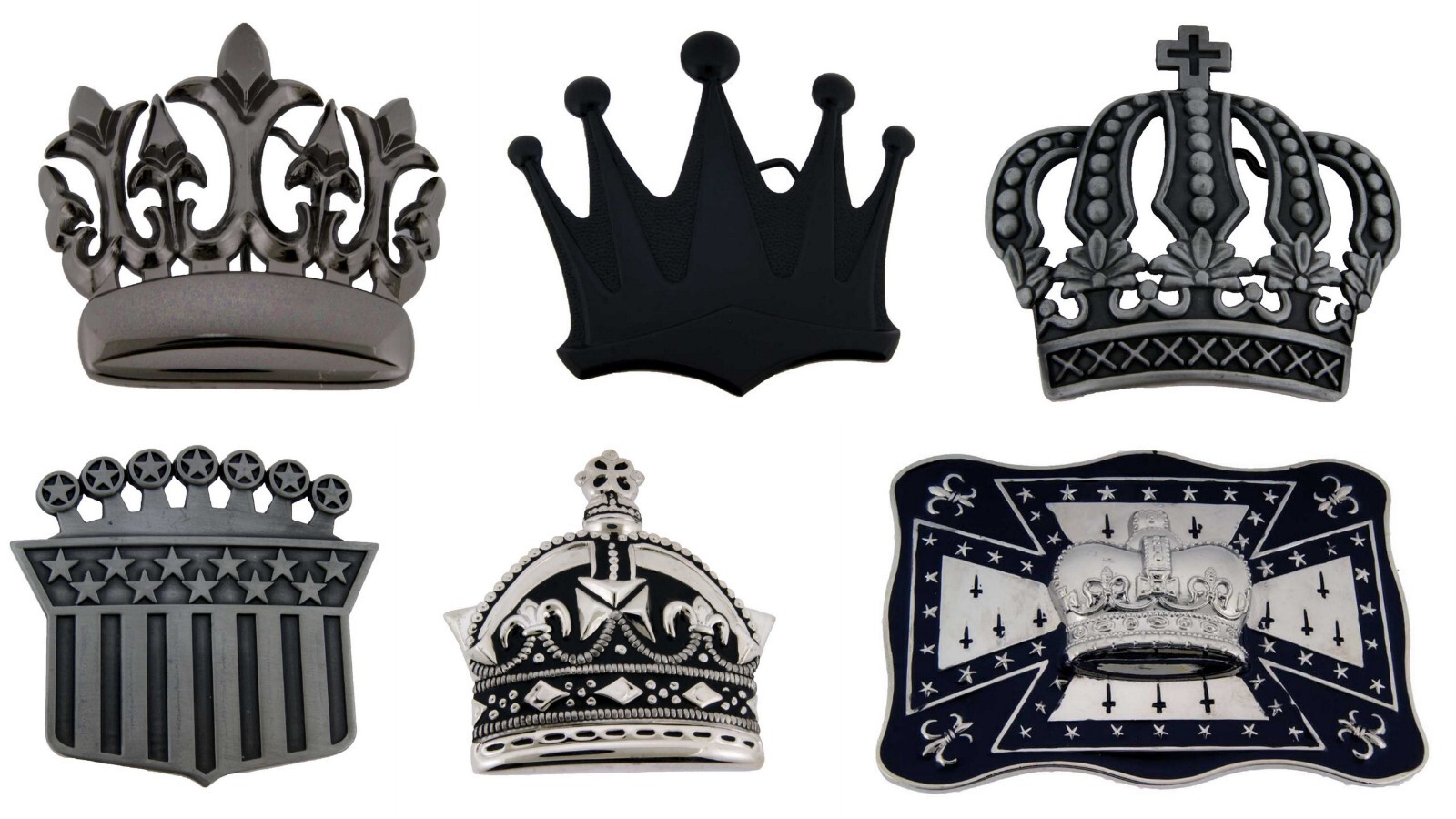 Crown Belt Buckle Mens Womens Wedding Royal Costume Silver Metal Fashion Western