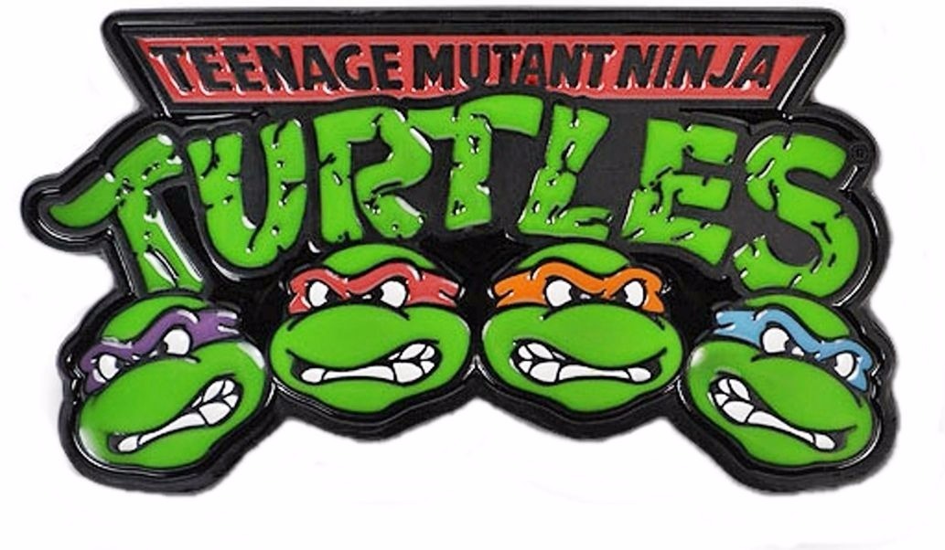 Teenage Cartoon Ninja Turtles 4 Characters Metal Enamel Belt Buckle
