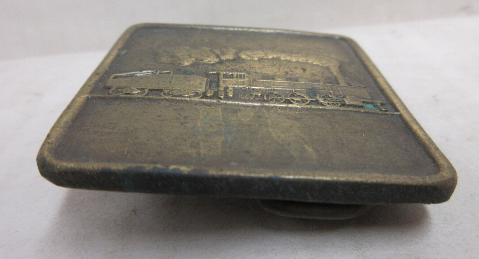 Railroad Train Locomotive & Tender Unbranded Brass Belt Buckle Mens Accessory