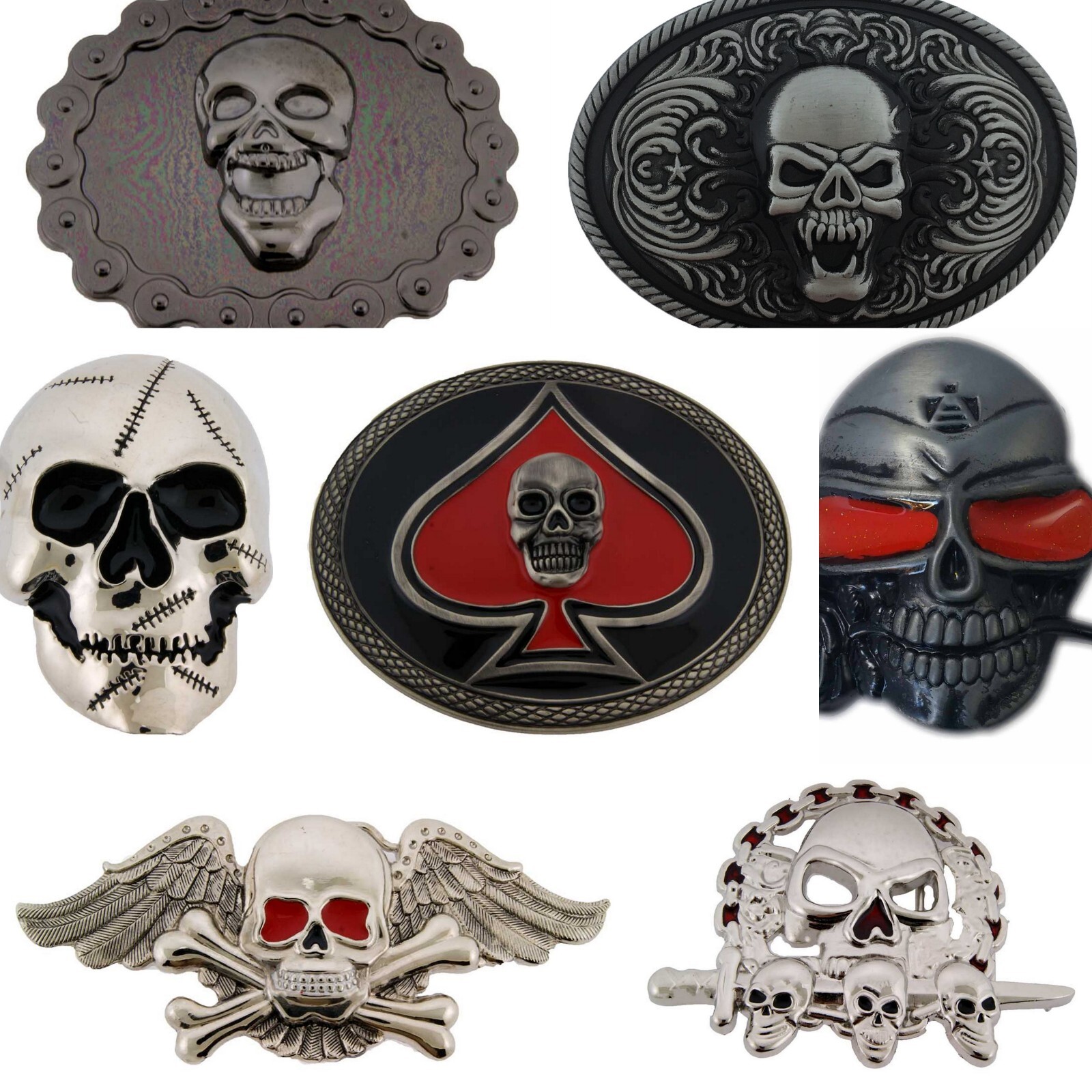 skull skeleton antiqued vintage metal mens belt buckle halloween women costume