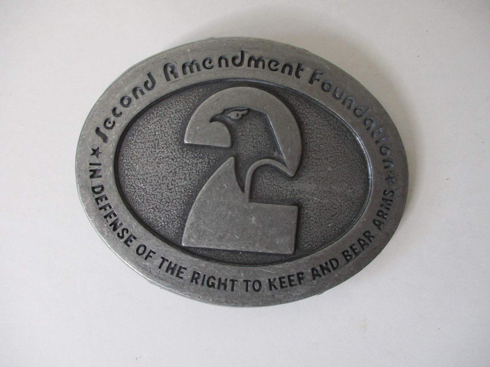 Defend Right To Keep and Bear Arms; 2nd Amendment Belt Buckle (3 1/8&Prime; X 2 1/2&Prime;)
