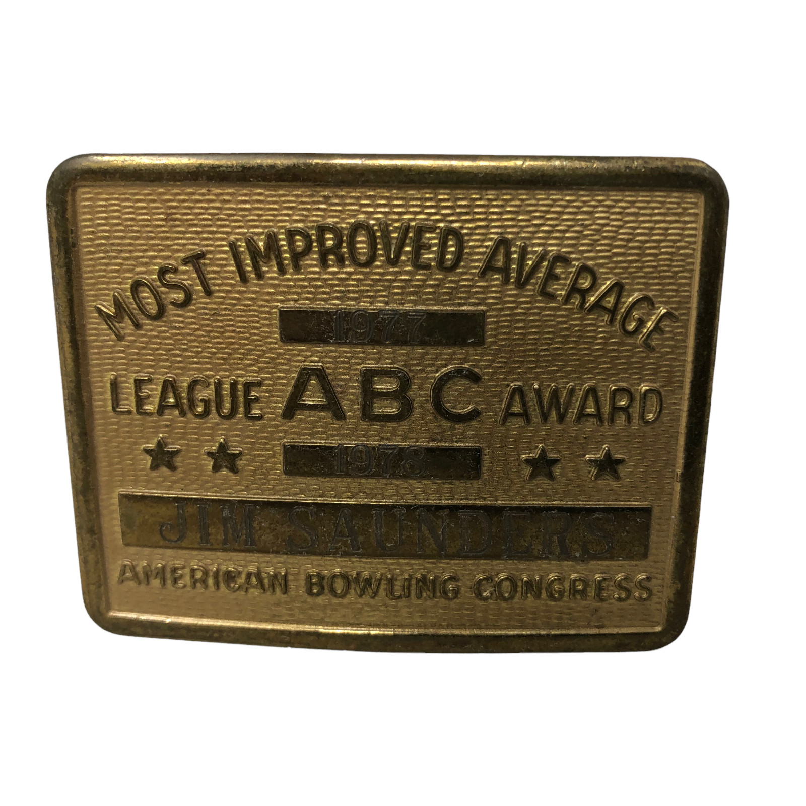 VTG American Bowling Congress Most Improved Average League Award ABC MIP