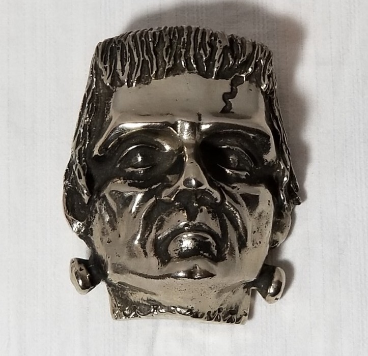Frankenstein Monster Belt Buckle Boris Karloff Vintage Horror Movie Collectible