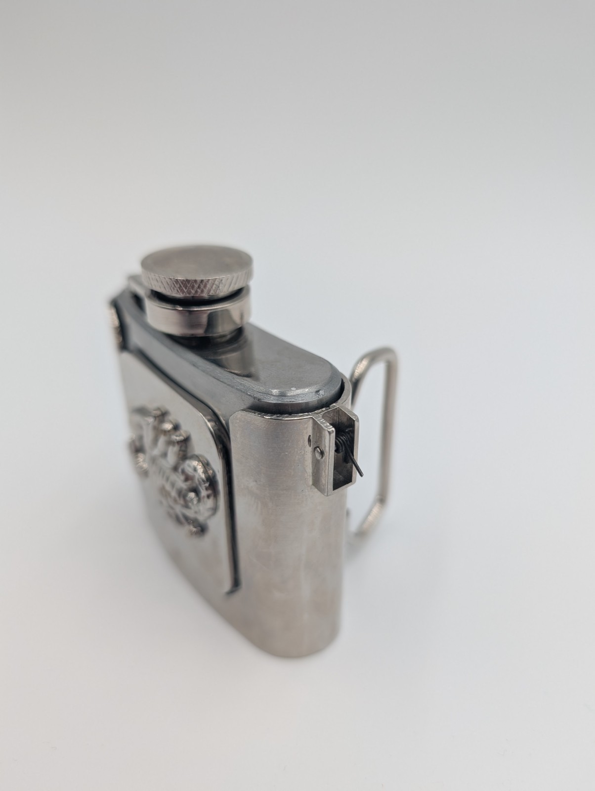 2 oz. Flask Scorpion Metal Removable Belt Buckle Alcohol Drink