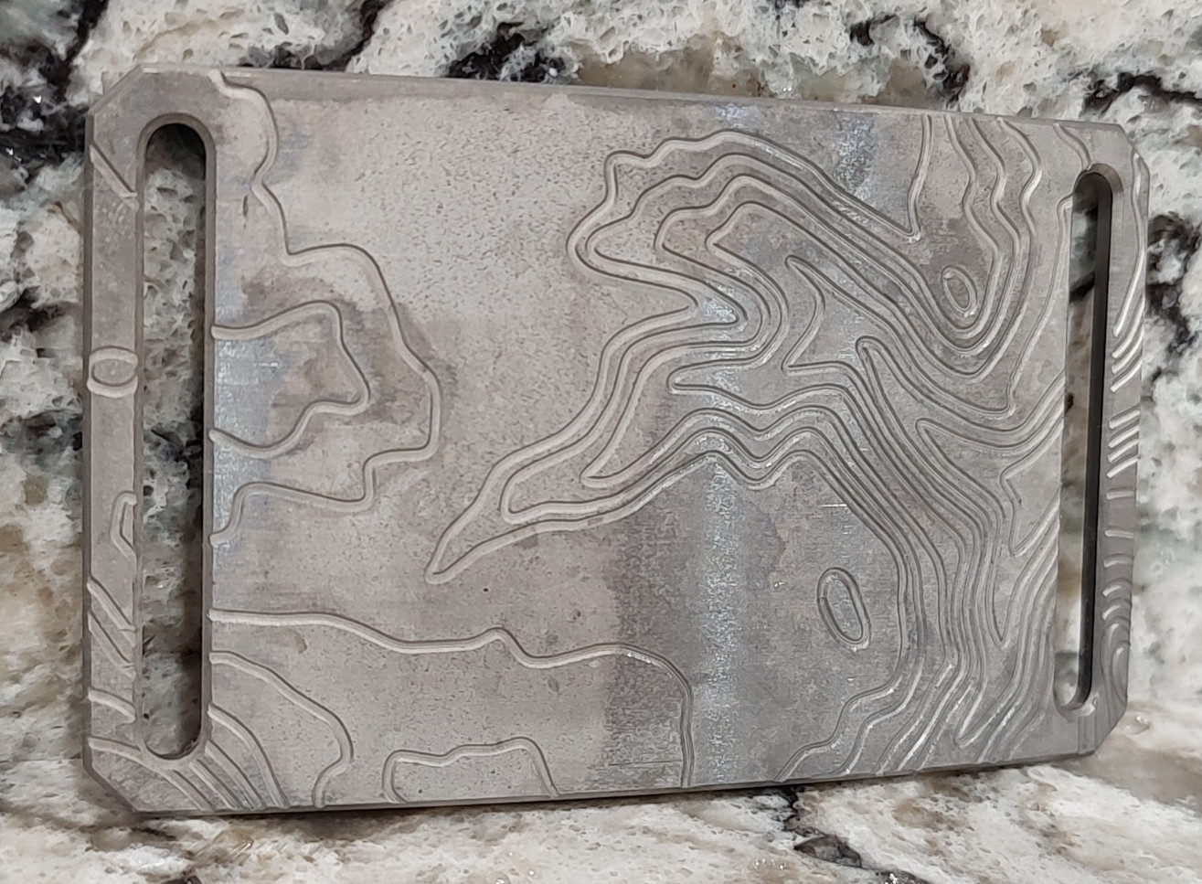 GRIP6 BELT BUCKLE – TITANIUM CONTOUR in NATURAL – WOMEN / MEN – 1.5 INCH WIDE 37