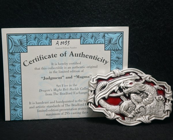 XG01179 *NOS* VINTAGE 2009 ***MAGMA DRAGON*** FANTASY CREATURE MENS BELT BUCKLE