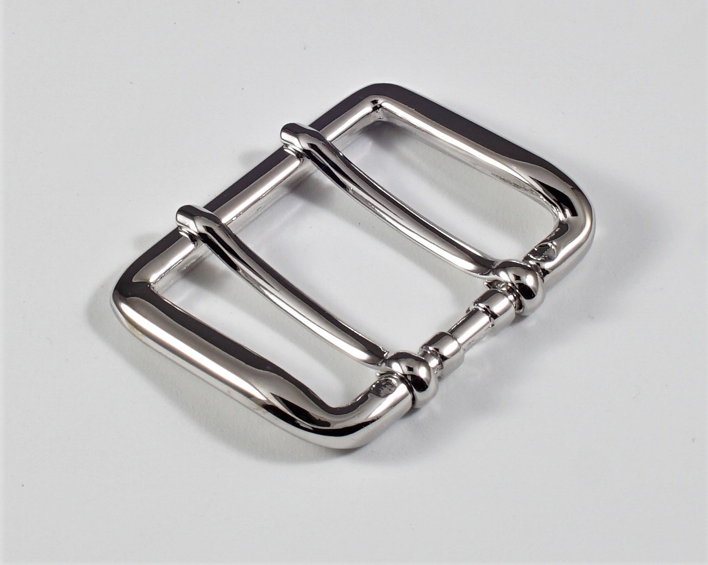 New 1 1/2&Prime; (38mm) double pin buckle(#T16) nickel color finish durable US stock