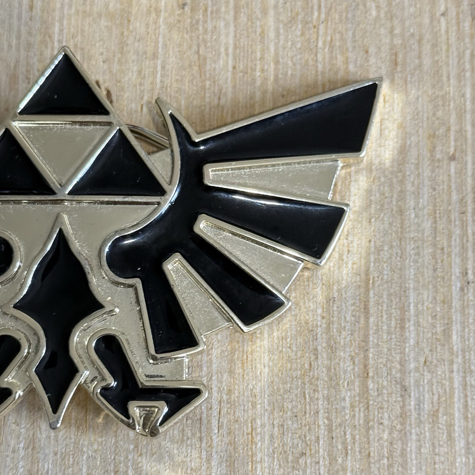 The Legend Of Zelda Triforce Belt Buckle Metal Preowned Black n Gold Read Below!