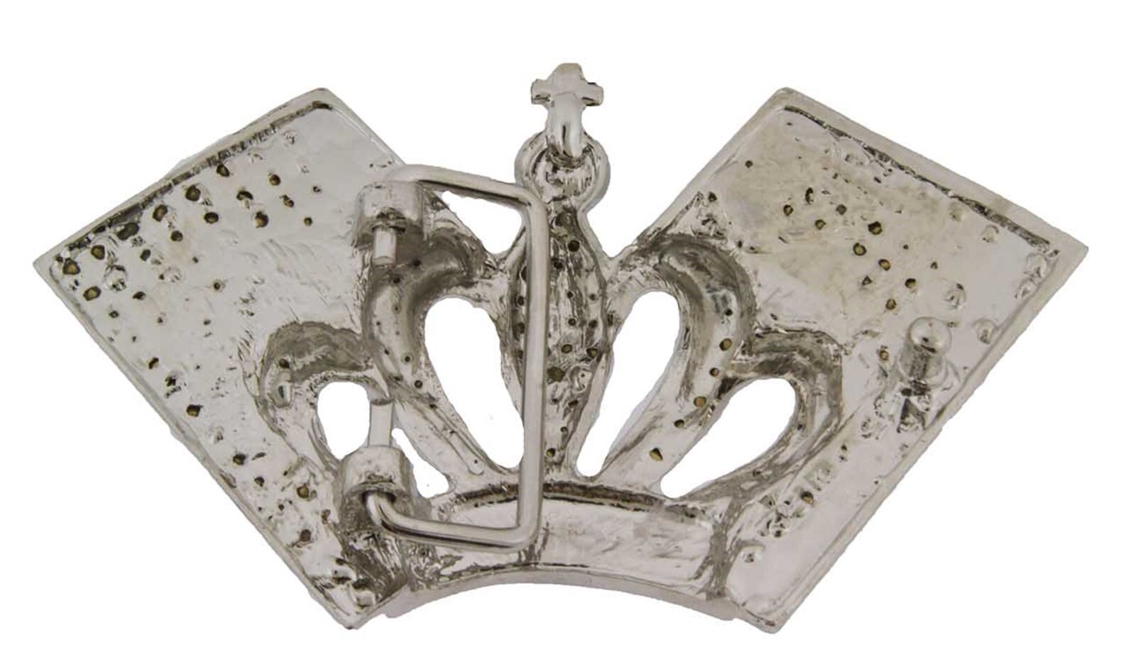 Crown Silver Metal Rhinestone Belt Buckle Mens Womens Western Womens new Costume