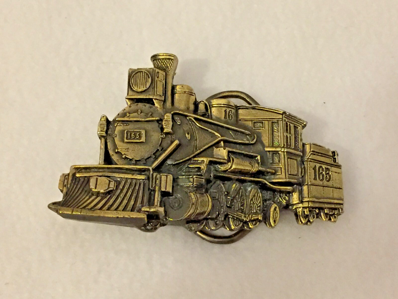Train Belt Buckle The Great American Buckle Company Locomotive 1981 Vintage