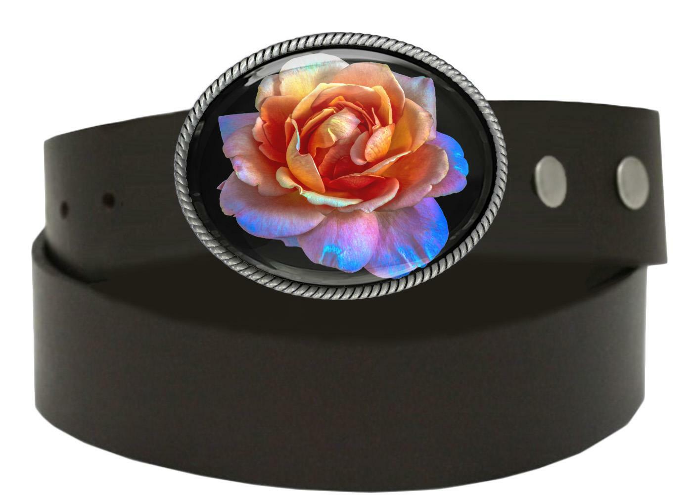 Rose Belt Buckle – Pink Flower Petals Photography Handmade Buckle -759