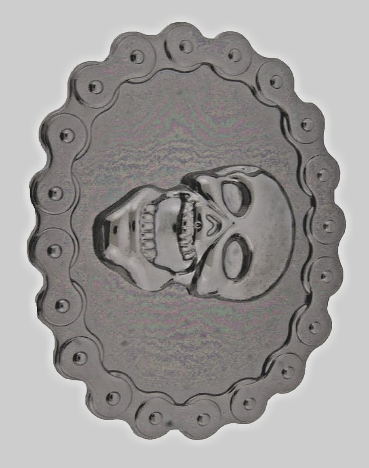 Skull Belt Buckles Tribal Gunmetal Gray Vintage Costume Skeleton Halloween Party
