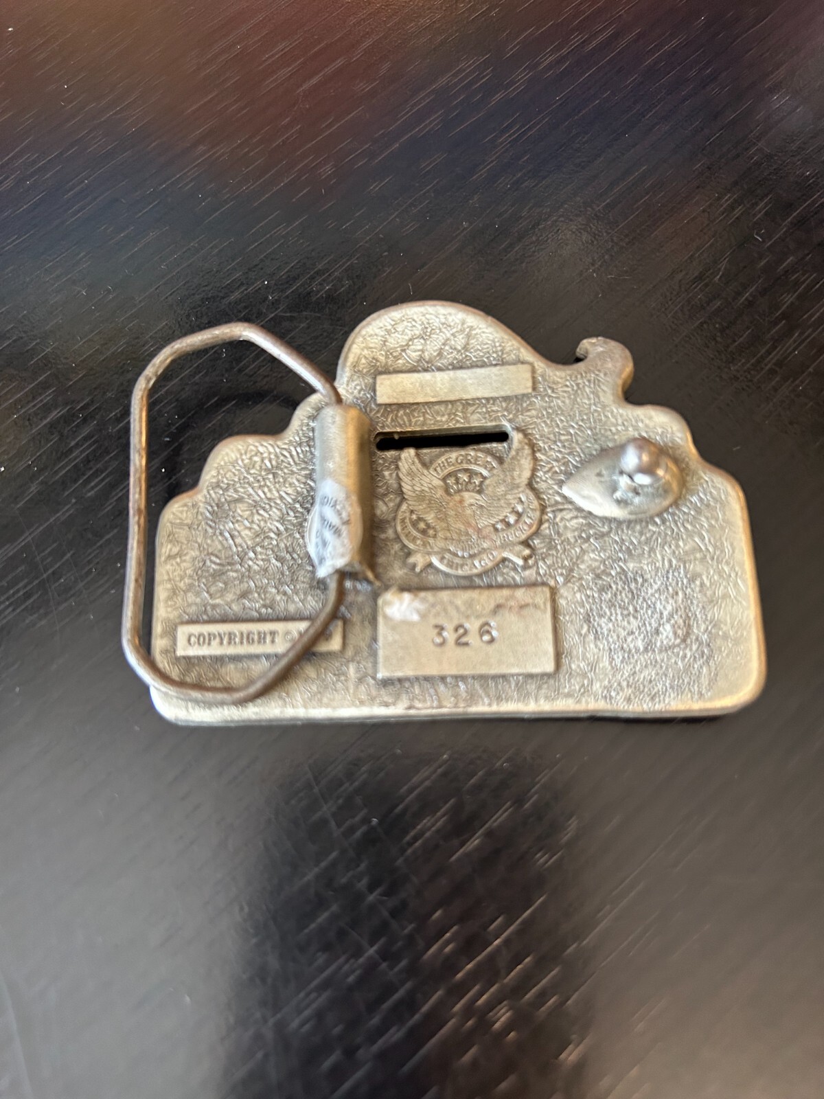 Vintage Collectible Insert Coin Great American Buckle Company Metal Belt Buckle