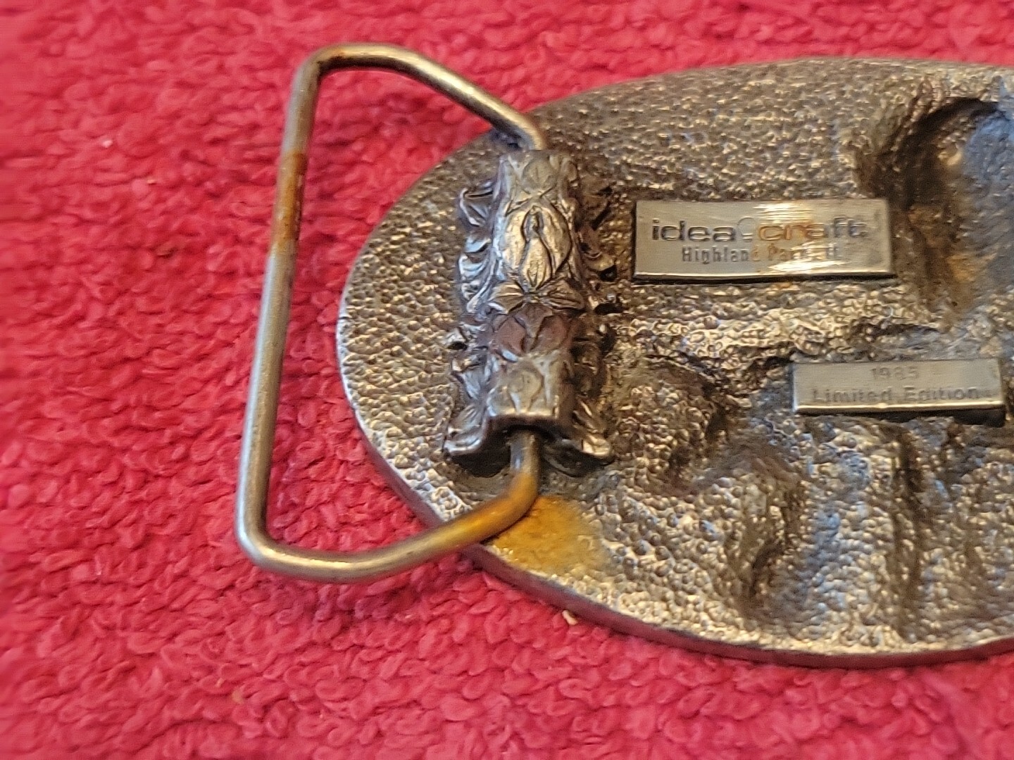 1985 Idea Craft Limited Edition Silver Tone Belt Buckle WXB Vtg USA 🇺🇸