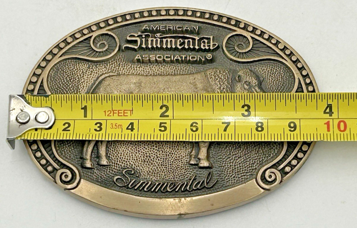 TONY LAMA Simmental Bull Cow Sire Belt Buckle Cattle Breed Series FIRST Edition