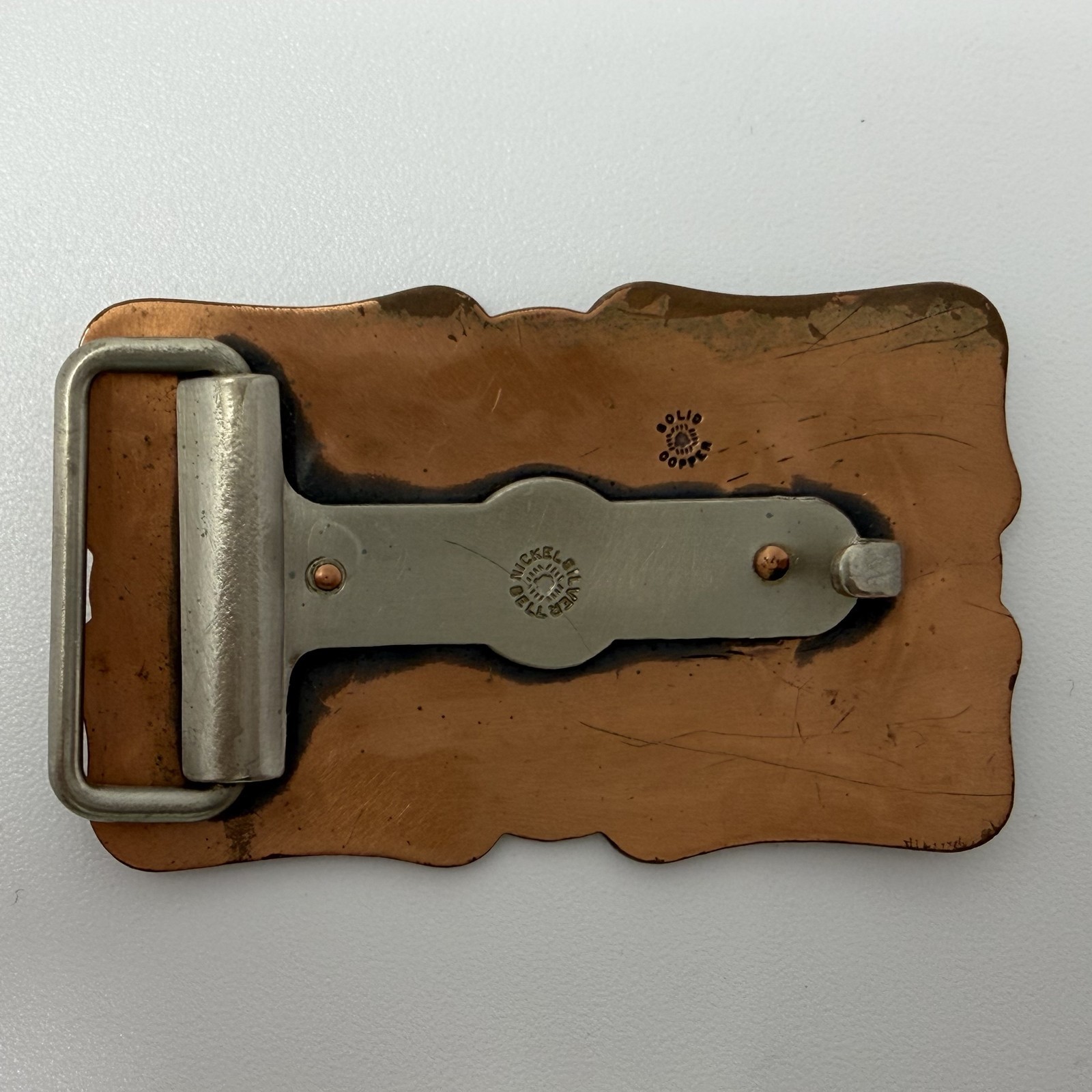 Bell Trading Post Thunderbird Vintage Belt Buckle Copper Nickel Silver Western