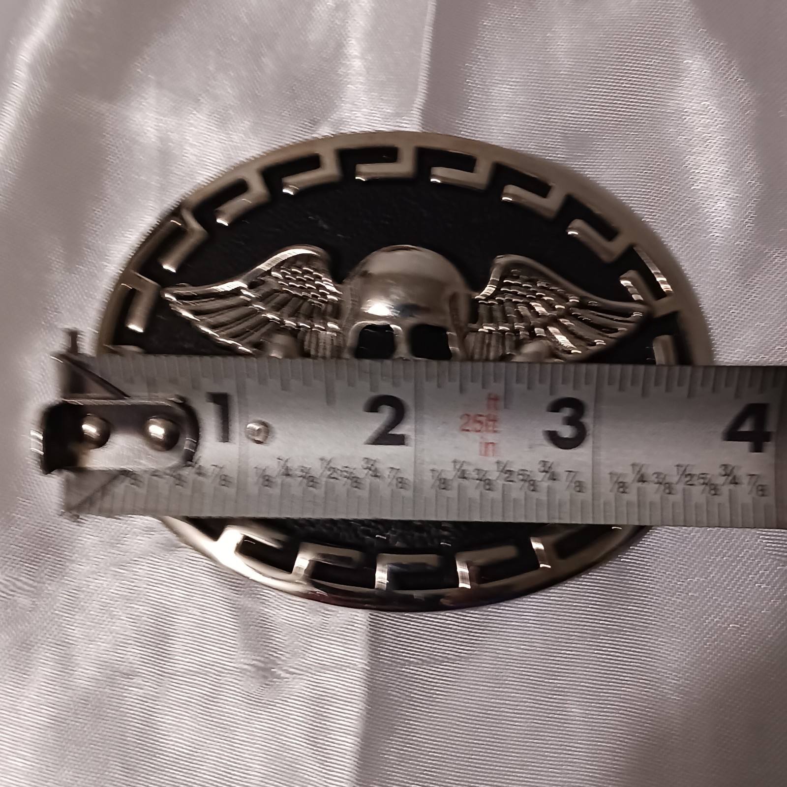 2 Skull Belt Buckles Pirate Biker Unmarked Metal
