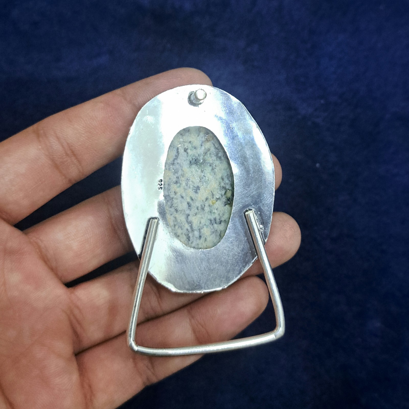 Natural K2 Jasper Silver Plated Belt Buckle Handmade Gemstone Western Boho belt
