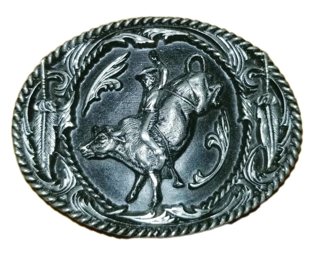 SISKIYOU BELT BUCKLE BULL RIDER COWBOY WESTERN RODEO 1995 USA