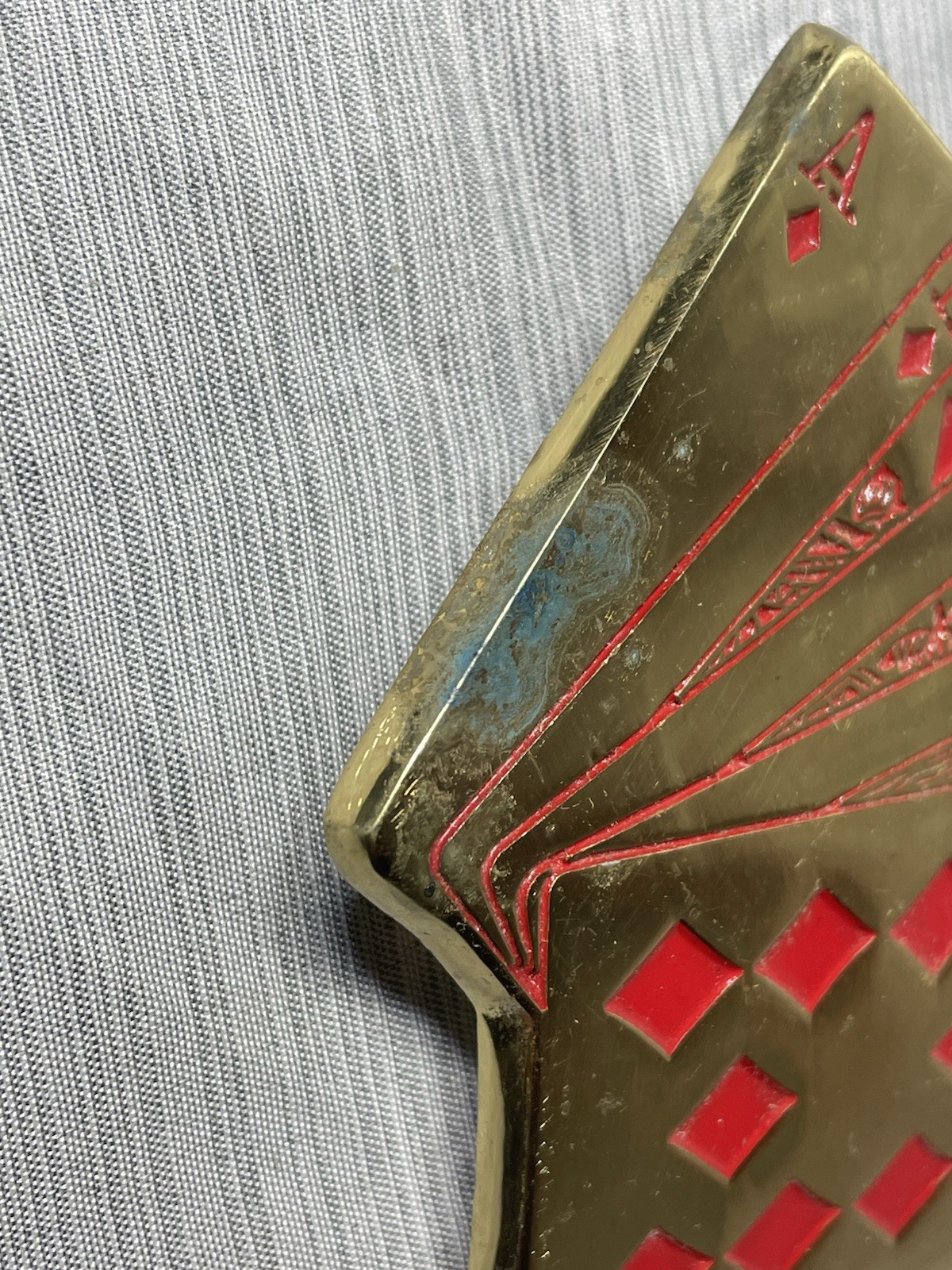 Vintage Baron 5937 Solid Brass Royal Flush Playing Cards Belt Buckle