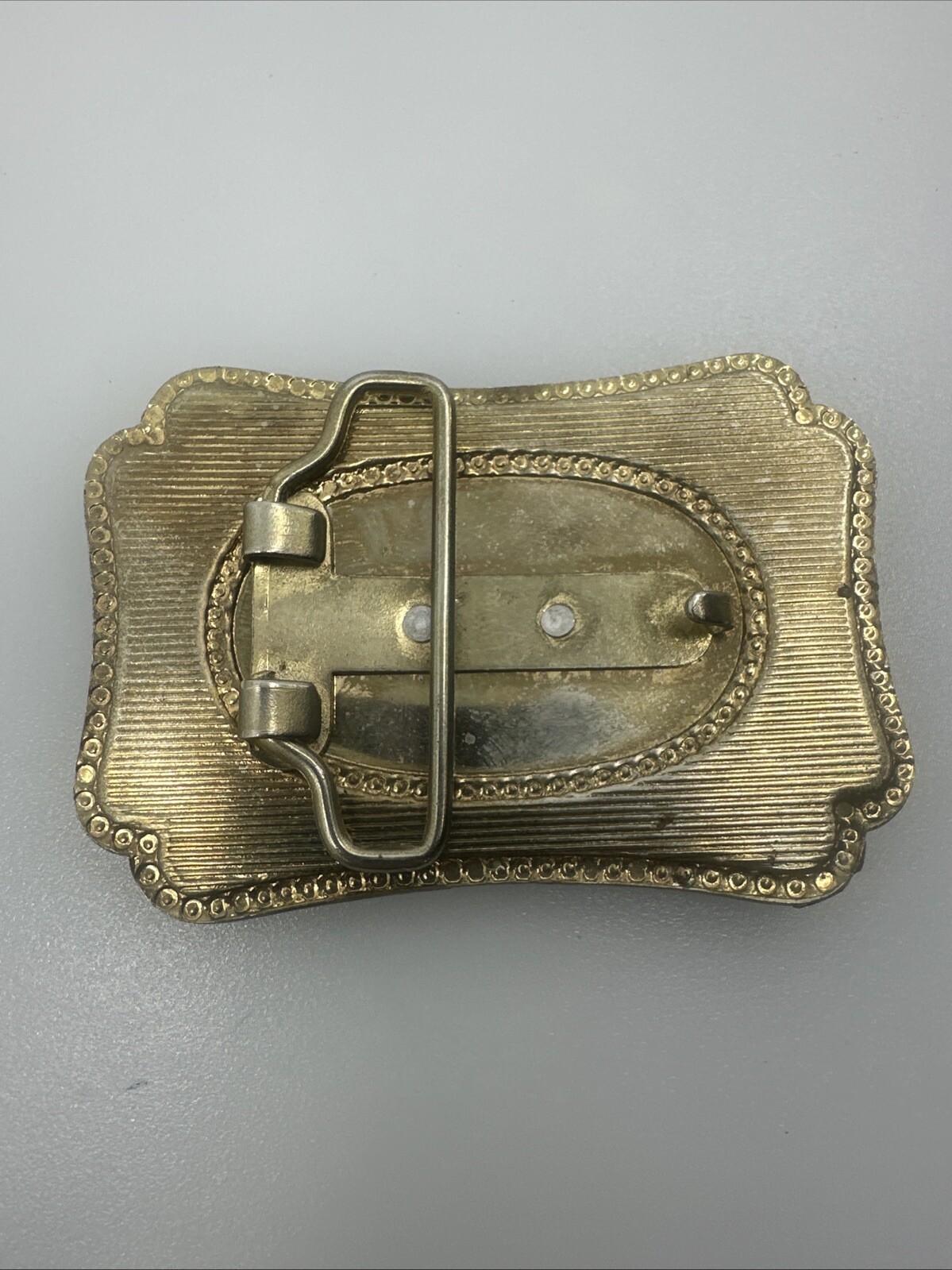 Vintage Southwestern Large Belt Buckle Covered Wagon Carriage Pioneer Style