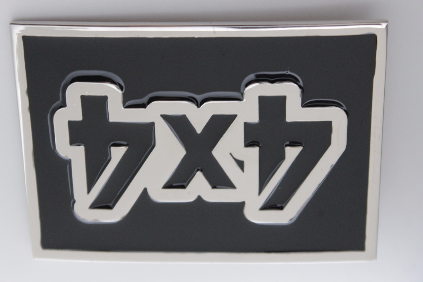 Men Women Fashion Belt Buckle Silver Black Metal 4X4 Four By Four Offroad Biker