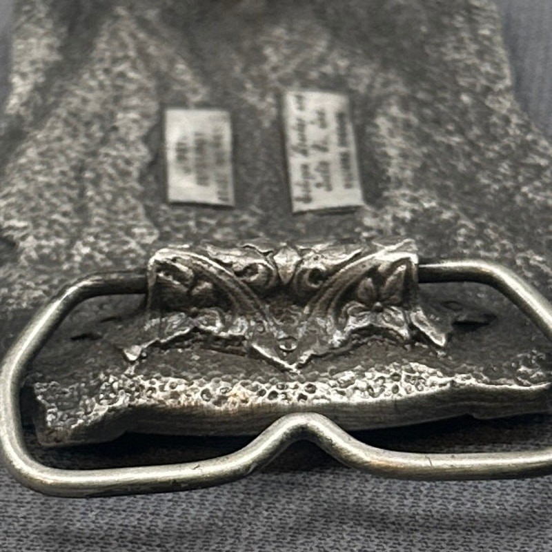 VTG 1981 Alaska Belt Buckle Wildlife Deer Eagle Mountain Western Bergamot Brass