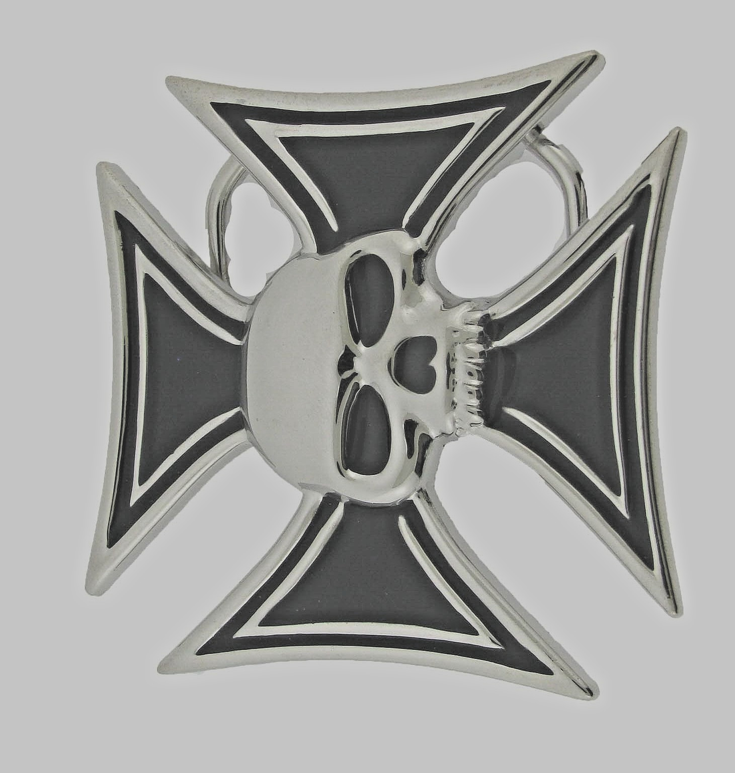 Skull Belt Buckles Black Metal Halloween Party Costume Chopper New Men Women