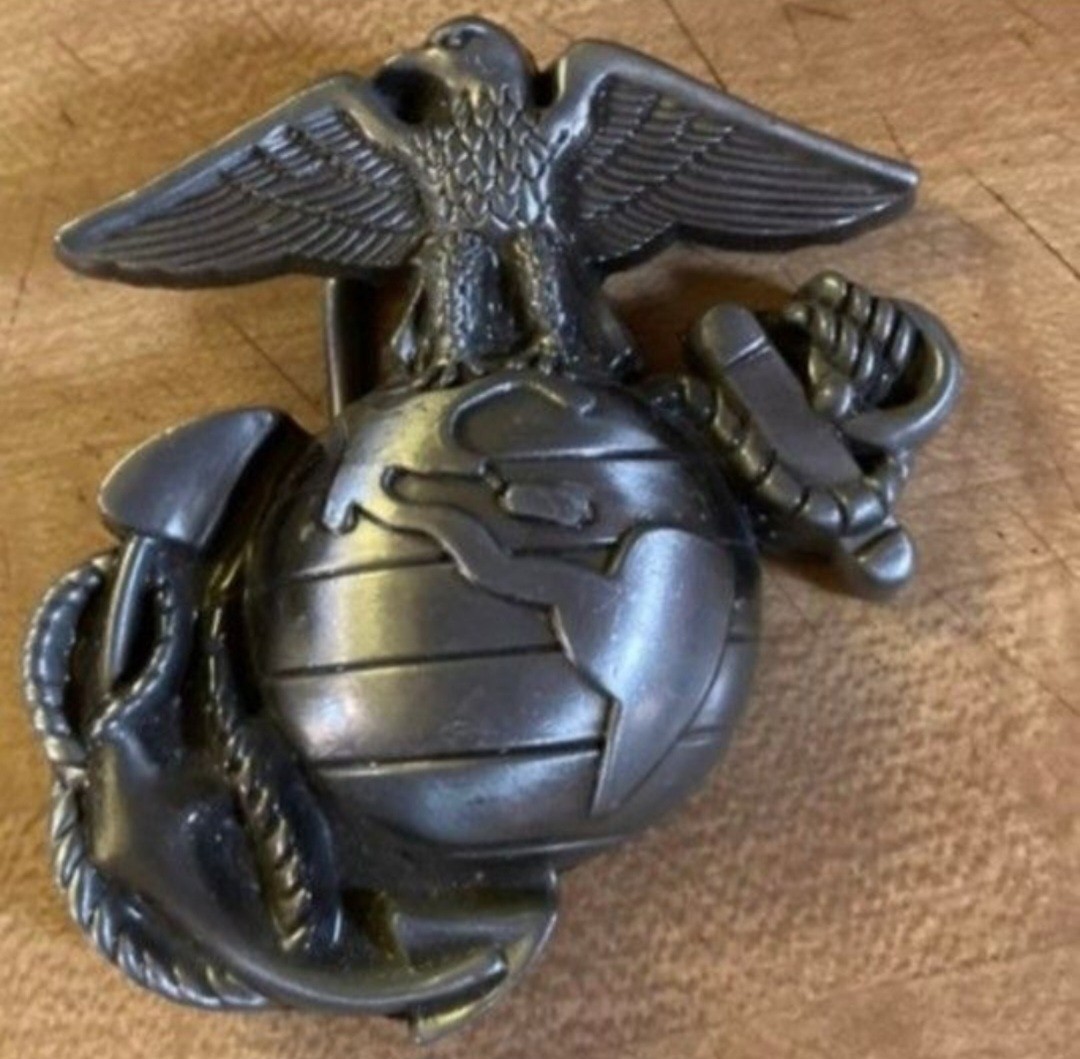 New Silver United States Marines USMC EGA military Belt Buckle
