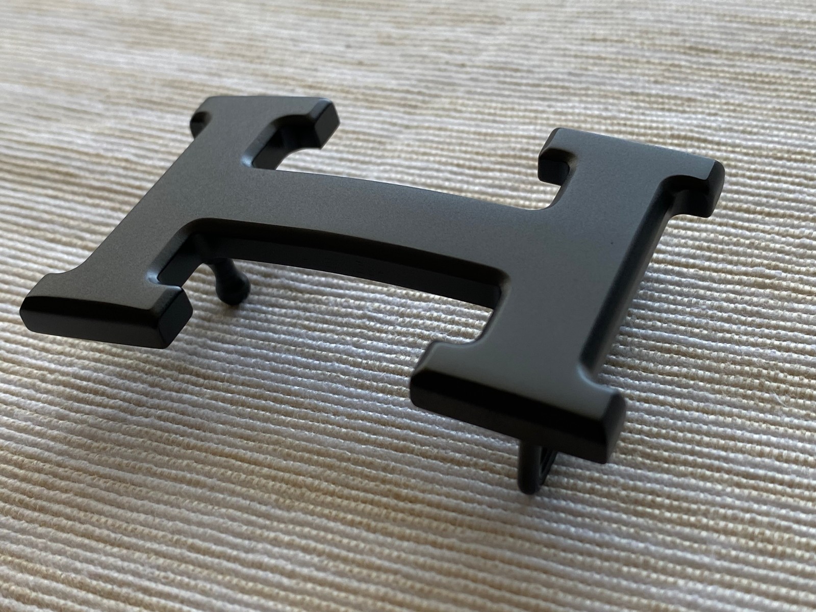 H 32mm Black Matt Belt buckle with pouch