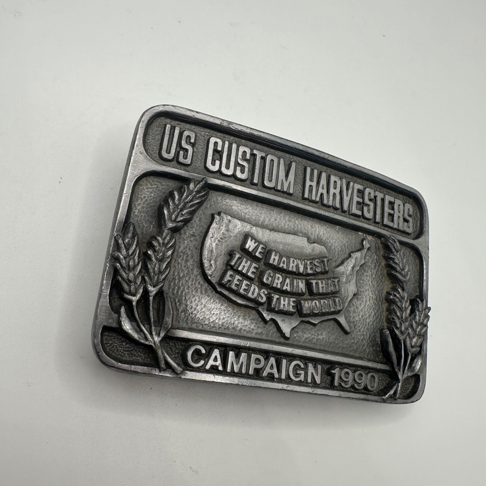 US Custom Harvesters Campaign 1990 Belt Buckle Limited Edition Western Cowboy