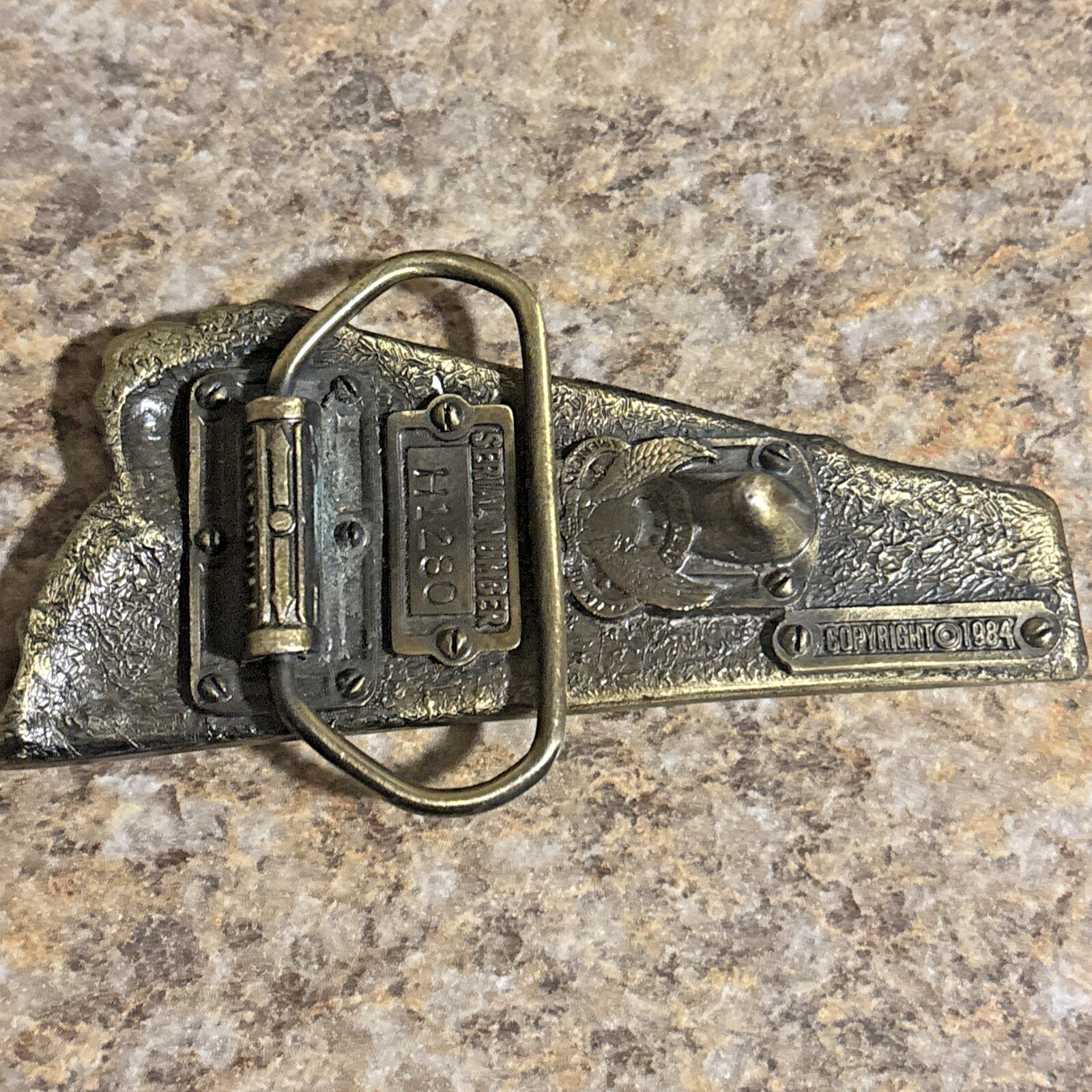 1984 SOUTHERN PACIFIC Train Brass Belt Buckle
