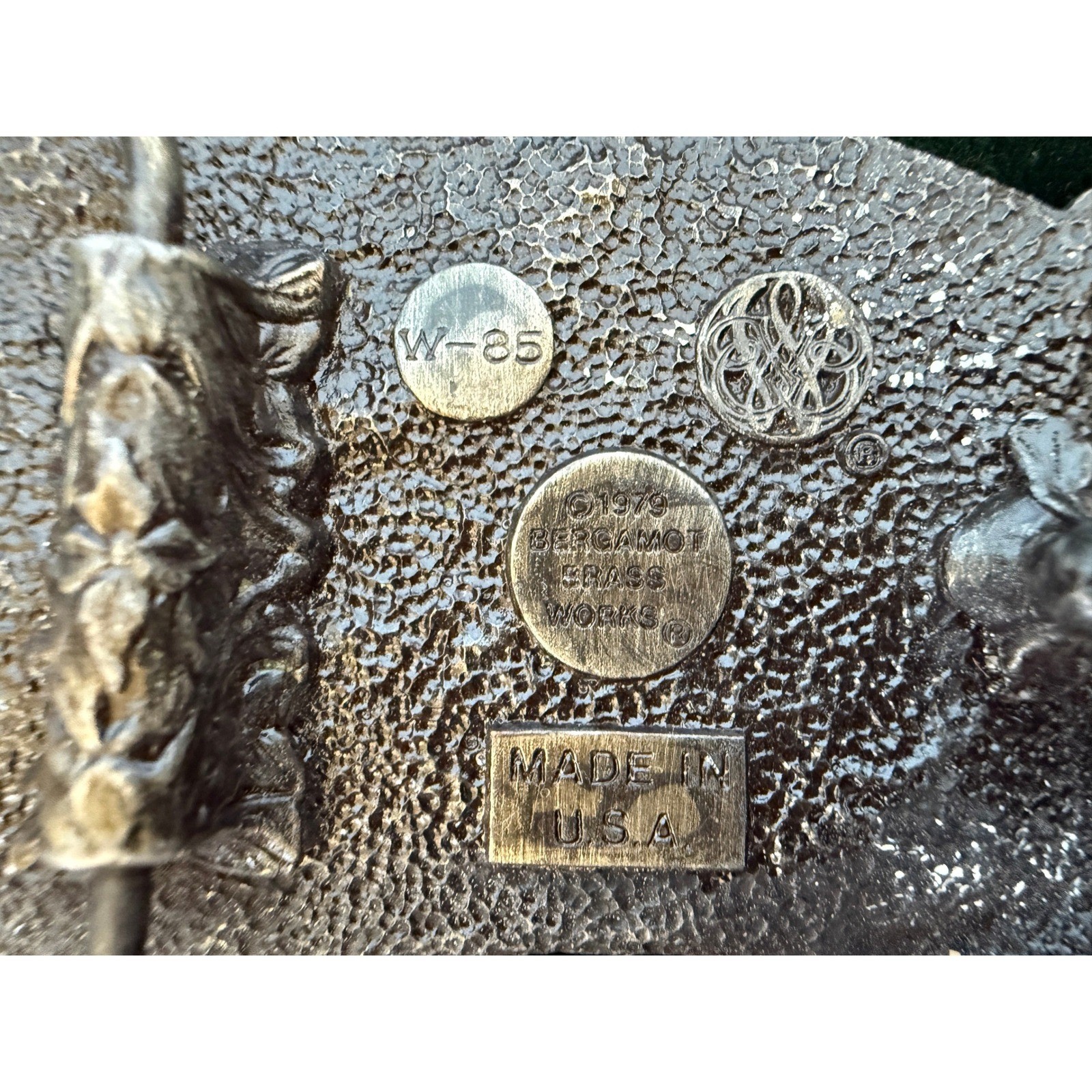 Vintage 1979 Bergamot Brass Works Pewter Belt Buckle Cross Country Skiing USA