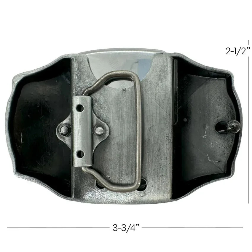Skulls Engraved Refillable Flip Top Lighter in a Belt Buckle Combo