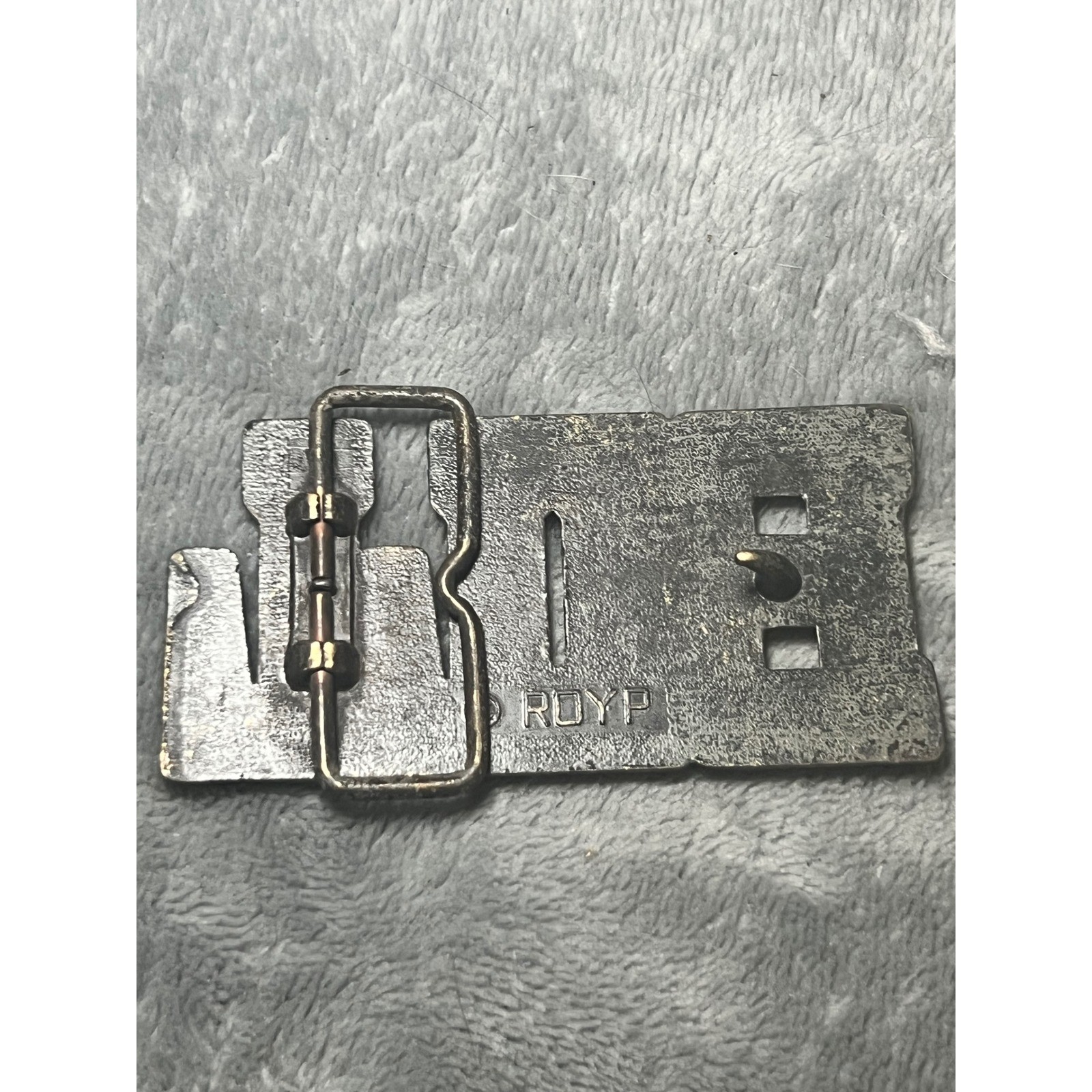 Vintage BILL Brass Tone Letter Belt Buckle ROYP Western Name Initial Retro