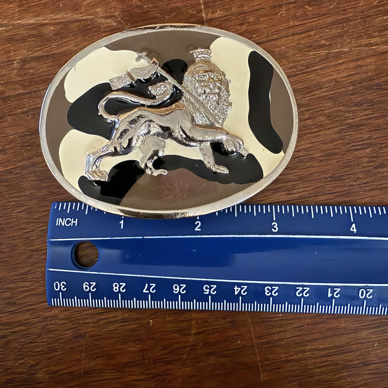 Lion of Judah Rastafarian Belt Buckle Staff Ethiopian Culture Jamaica Rasta