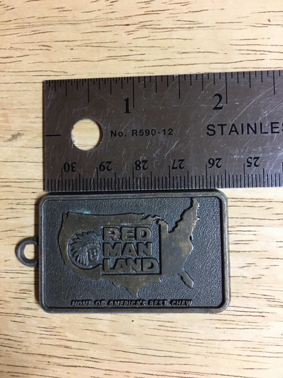 Classic Key Chain ~ RED MAN LAND CHEWING TOBACCO ~ Home of America&rsquo;s Best Chew