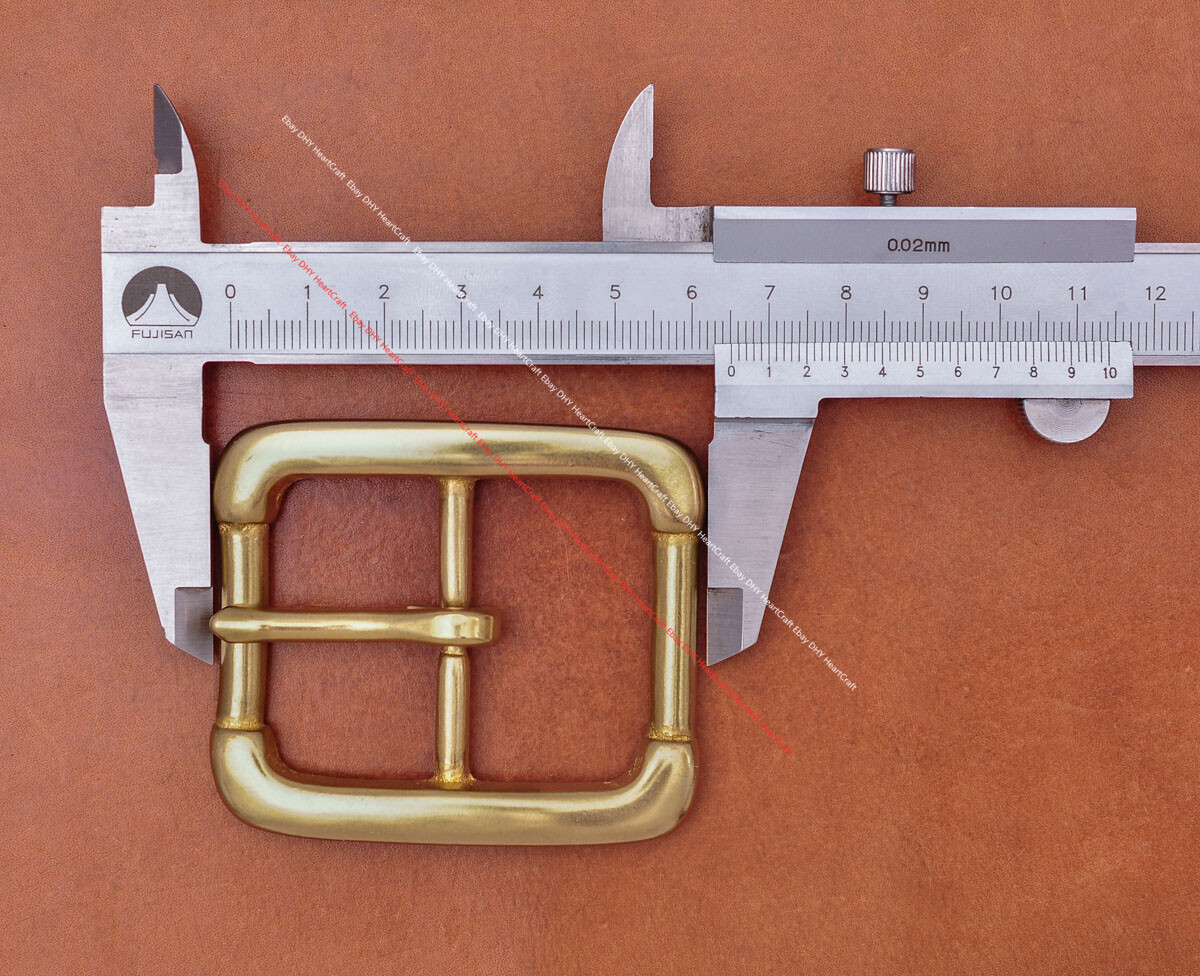 40mm HEAVY DUTY SOLID BRASS COWBOY CENTER BAR BELT BUCKLE LEATHERCRAFTS HARDWARE