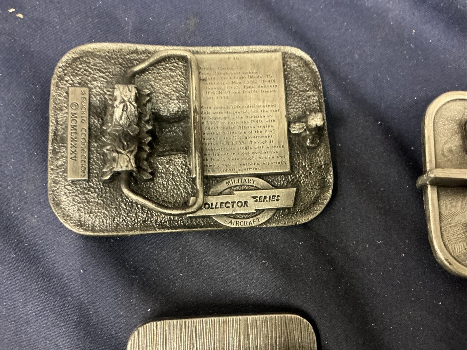 Vintage Buckle Connection Belt Buckles Military Aircraft Lot Of 6 WW2 Planes