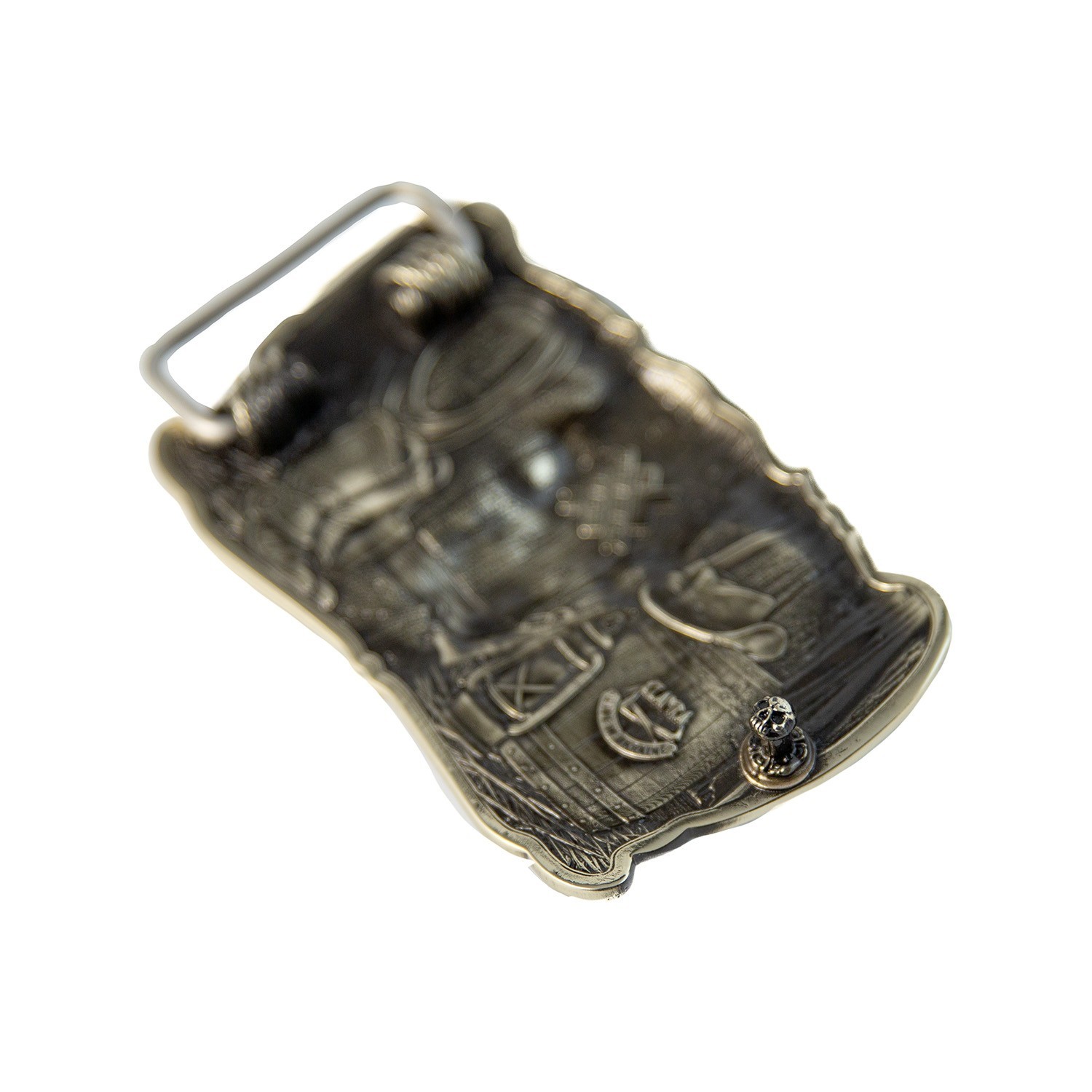 Cowboys Trophy german silver belt buckle, Buffalo Skull, Texas Longhorn Skull