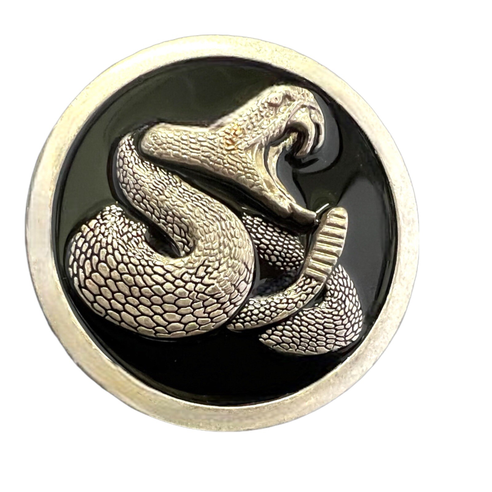 Rattlesnake Cowboy Style Round Belt Buckle Hebilla Vaquera Con Vibora