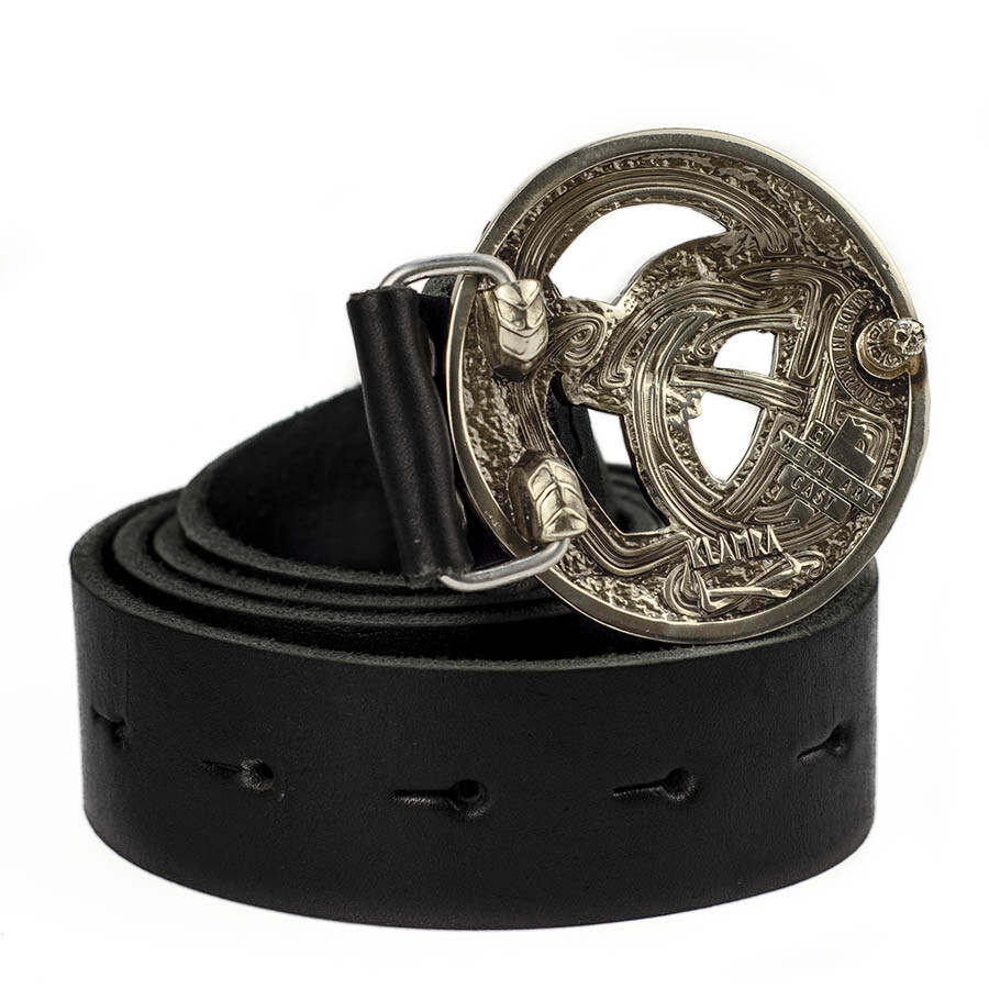 German silver belt buckle Ouroboros, World Serpent, Scandinavian, Nordic, Celtic